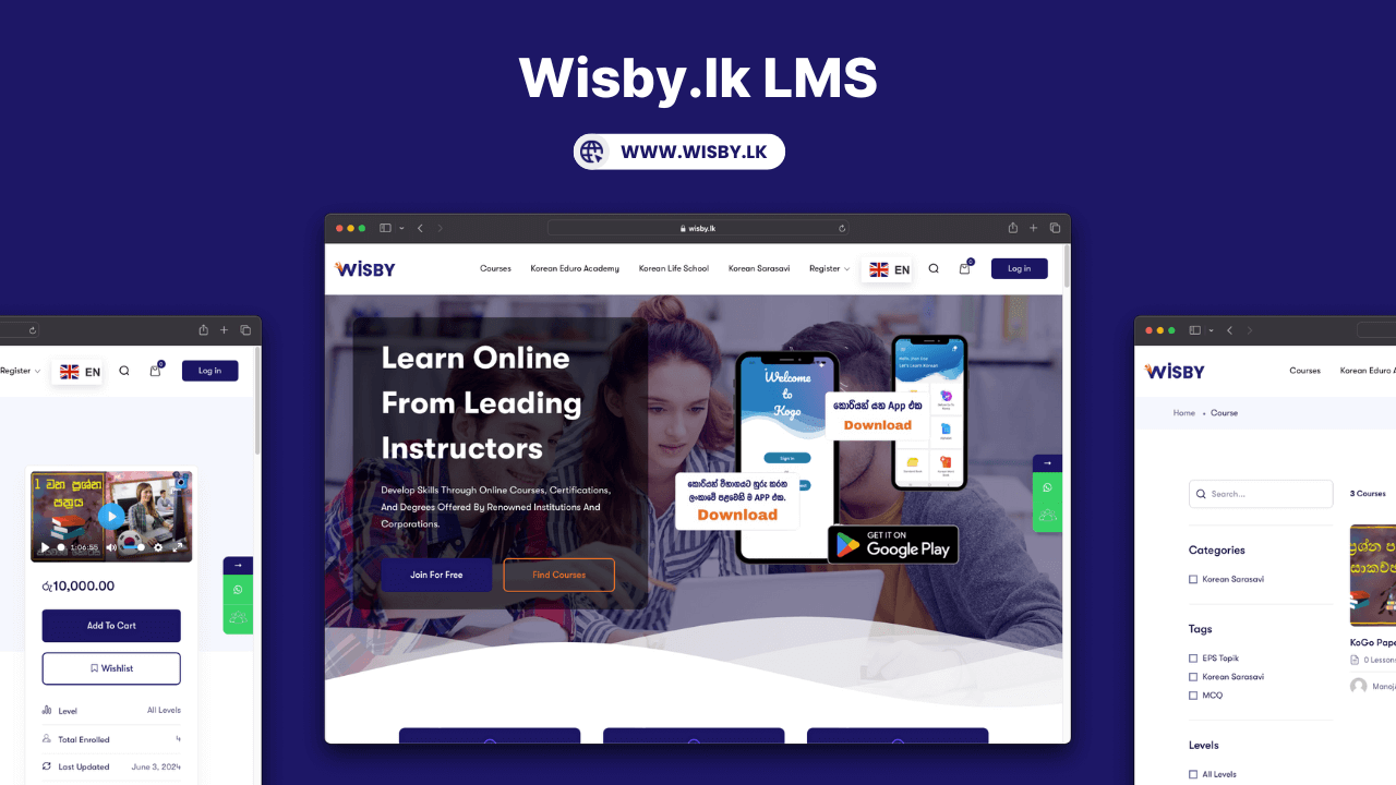 Wisby.lk Website Development